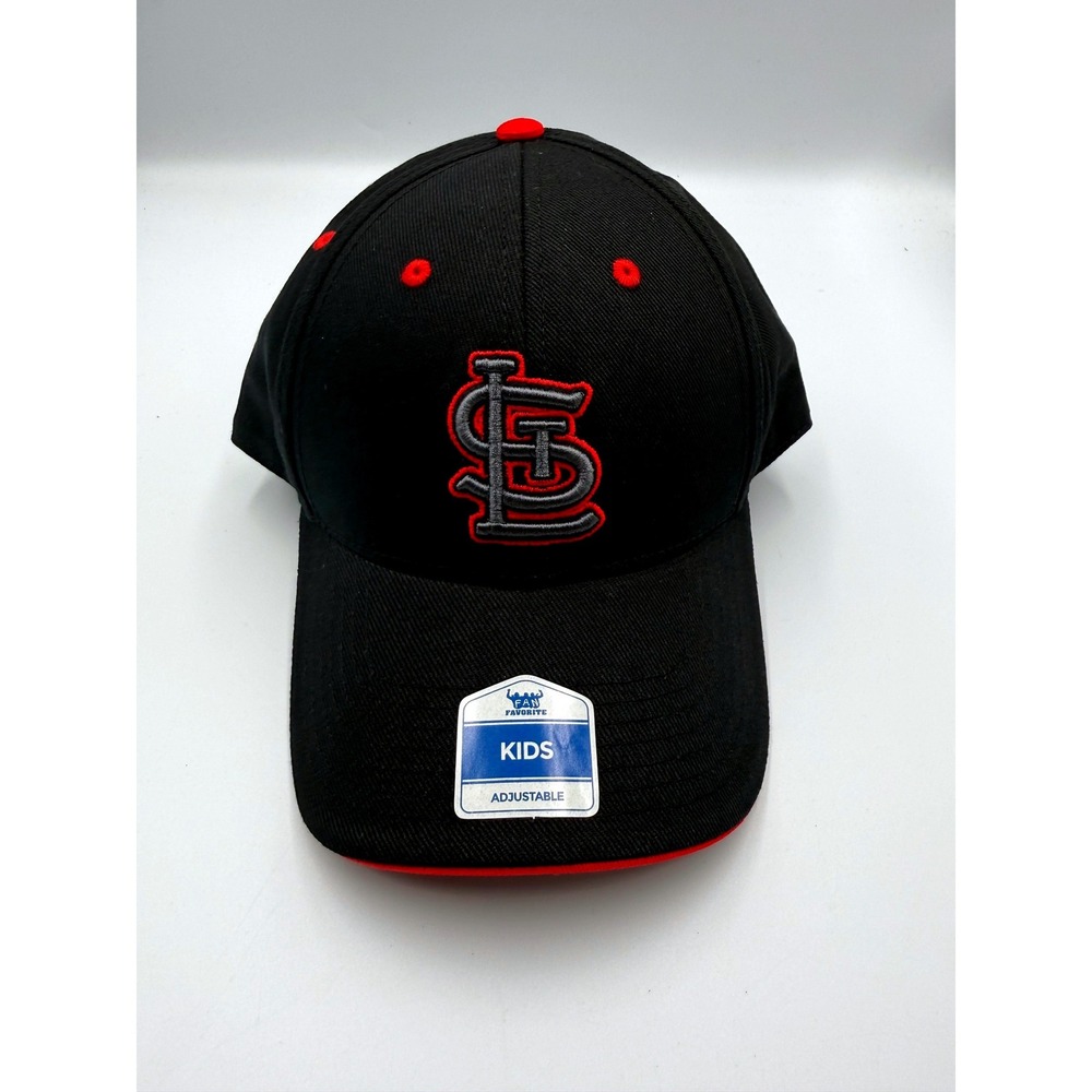 St Louis Cardinals MLB Kids Snapback Hat Fan Favorite Black Red Youth Cap